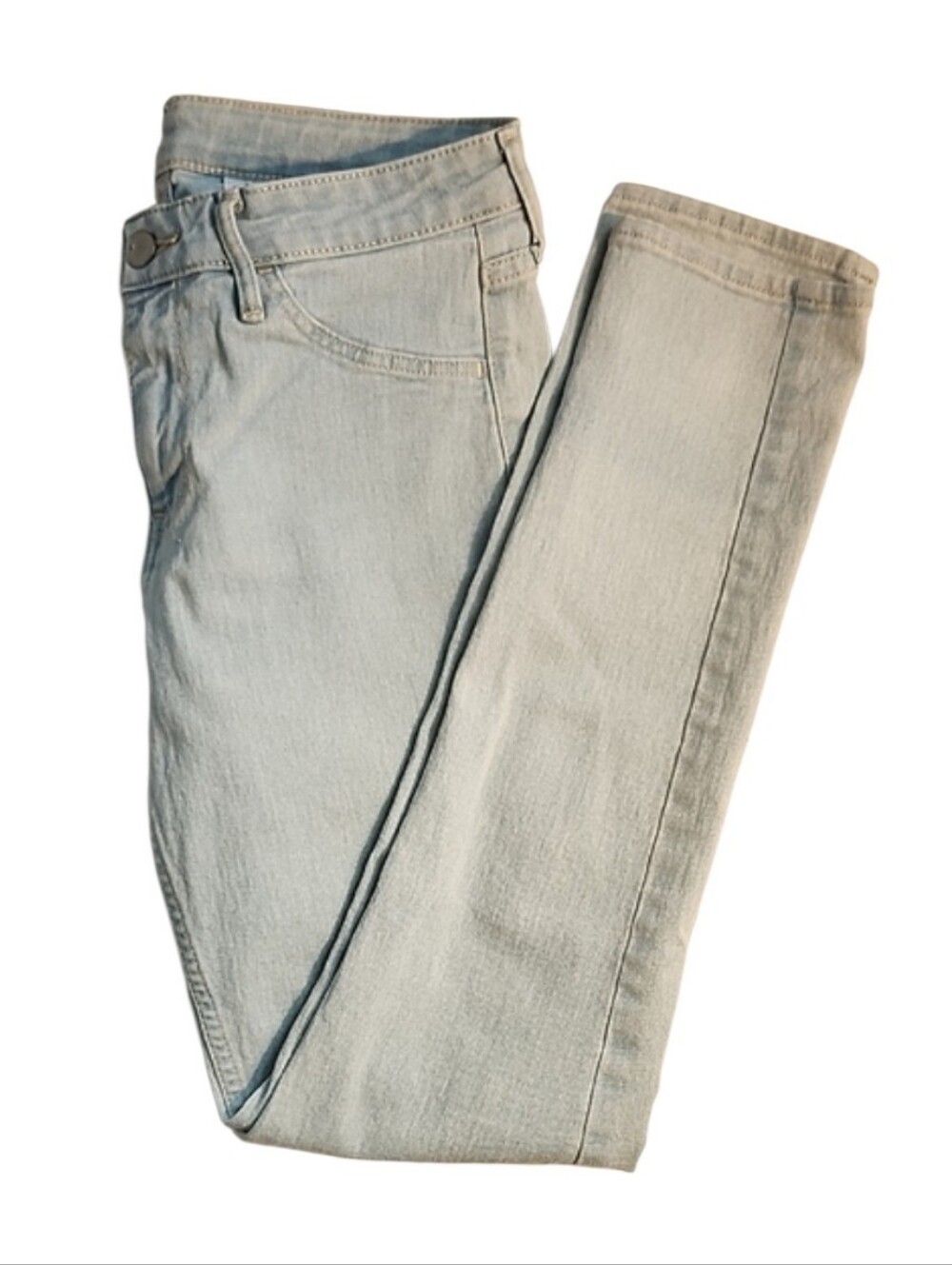 H&M Women's Light Blue Stretch Skinny Ankle Length Jeans Y2K  Rockstar 27
